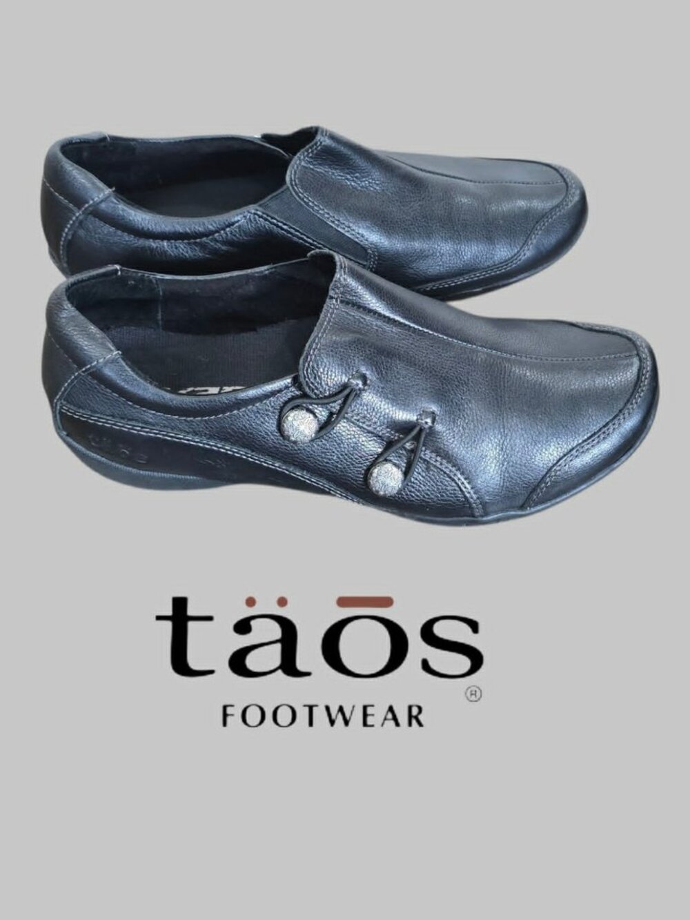 Taos  Leather  Encore Slip On Loafers Bungee Closure Dress Casual Shoes Womens 8